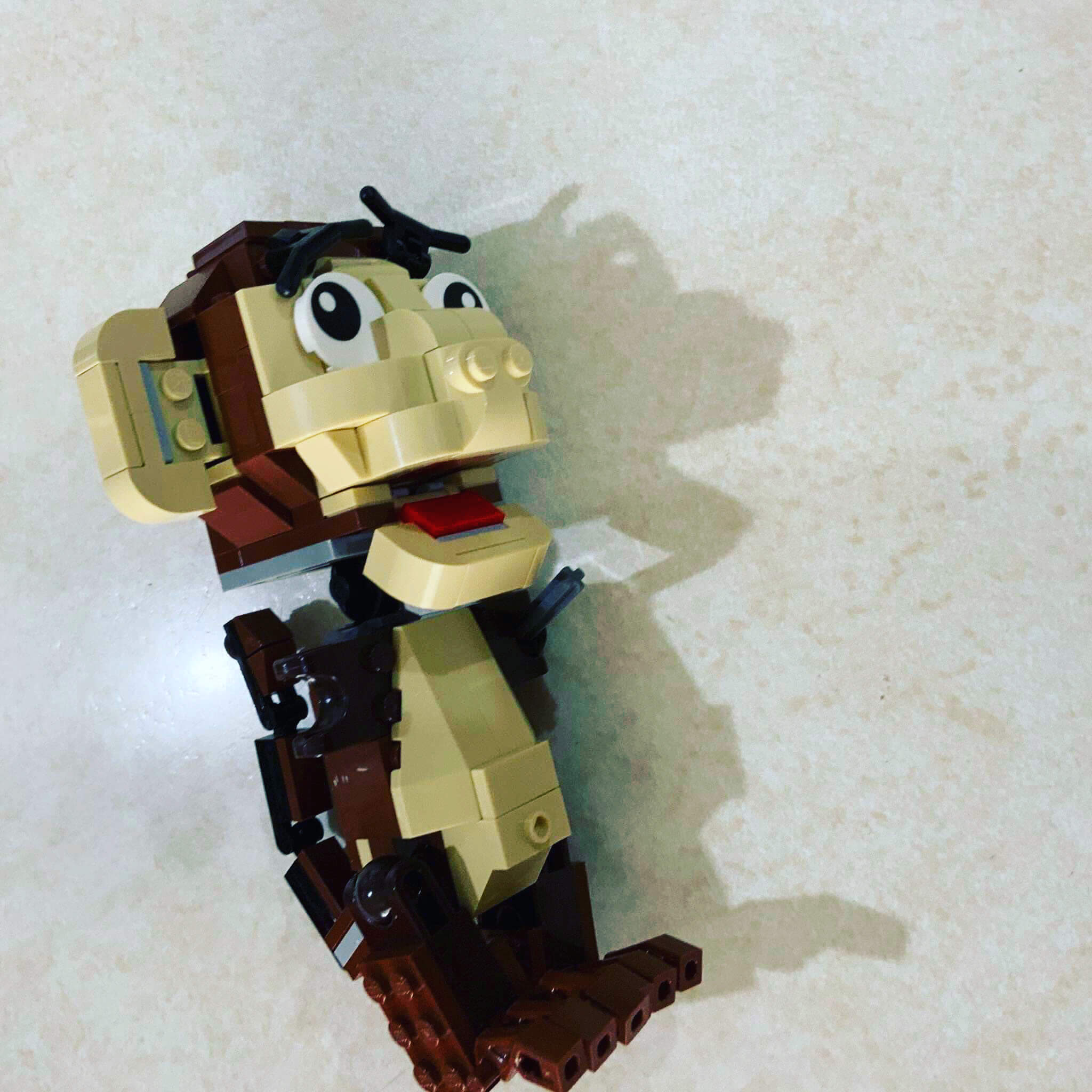 This may look like a Monkey made out of lego to you...