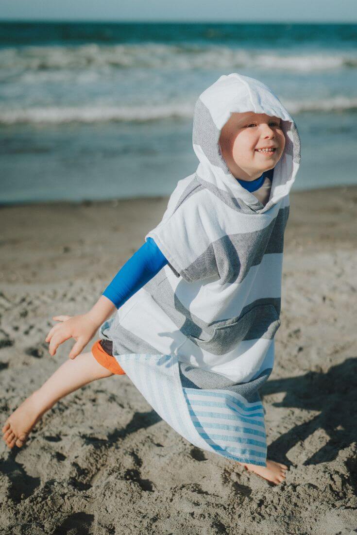 Kids Hooded Beach Poncho Towelies STOKEDNZ